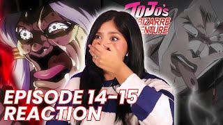 THIS LADY IS BAT-SH*T CRAZY! | JJBA Stardust Crusaders Episode 14 and 15 Reaction