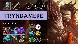 Tryndamere Mid vs Malphite: Legendary - KR Grandmaster Patch 14.18