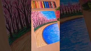 Easy crayon drawing  crayon drawing nature, crayon drawing, easy oil pastel drawing, drawing