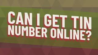 Can I get TIN number online?