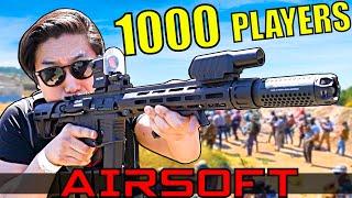 1000 Player Airsoft Game - DESTROYING Enemy Teams ft. Jet Desert Fox