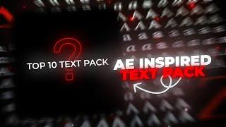 Top 10 Ae Inspired TEXT ANIMATION PACKS in Alight Motion Free XML+ PRESETS