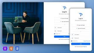 Bootstrap 5 | Responsive Login Page using HTML, CSS & Bootstrap 5 | Step by Step Tutorial