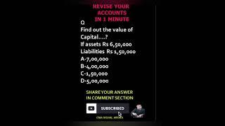 Revise your accounting concept in 1 minute #shorts #accounts #commerce