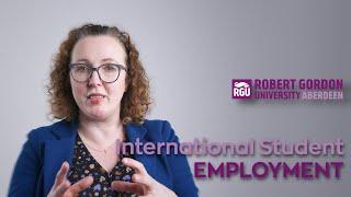 How is RGU helping international students gain work in the UK?