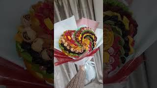 Сердечные букеты с сухофруктами и орешками от #buketfanipol