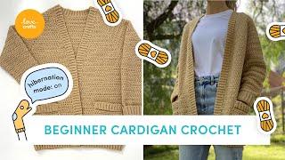 Simple Crochet Cardigan Tutorial | SUPER BEGINNER! | LoveCrafts