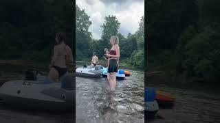 Caught a girl peeing in the river #funny #girls #laugh