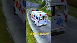 Ambulance Driving  In Dangerous Road #bussid #shorts  #ets2 #ets2driving #bussimulatorindonesia