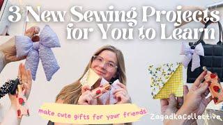 3 Sewing Projects to Learn in 10 Minutes - Tutorial for Cute Handmade Gift Ideas