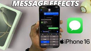 How To Add Text Effects In Messages On iPhone 16 / 16 Pro