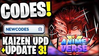 *NEW* All Working KAIZEN UPDATE 3 CODES FOR ANIME VERSE X! ROBLOX ANIME VERSE X CODES