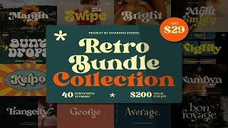 The Retro Font Bundle   90% OFF Font Free Download