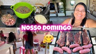 Nosso Domingo | Churrasco e feijão tropeiro super recheado… Lar da Elzi