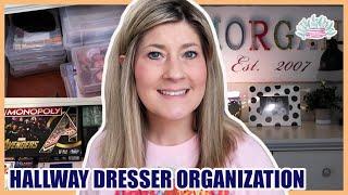 HALLWAY DRESSER ORGANIZATION | DECLUTTER AND CLEAN OUT 2024