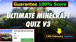 Ultimate Minecraft Quiz V3 Quiz answers | 13th FEBRUARY UPDATE | Quizdiva