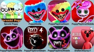 Sprunki Mod Poppy 1+2+3+4, Poppy Playtime Mobile+Steam 1+2+3+4, Shelter Of Sursur 7Mobi, Poppy4Chops