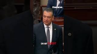 Dem senator who interrupted Noem news conference gets teary on Capitol Hill #shorts #politics #usa