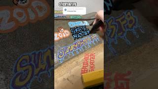 Tagging DiY concrete Skate Park with Poscas #satisfying #posca #art