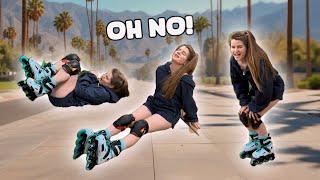 How To FALL, prevent falling and overcome the fear of falling on ROLLERBLADES (inline skates) ️