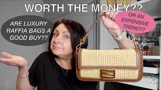 ARE LUXURY RAFFIA BAGS WORTH THE MONEY? | USING MY FENDI RAFFIA BAGUETTE | OTHER RAFFIA THIS SEASON!