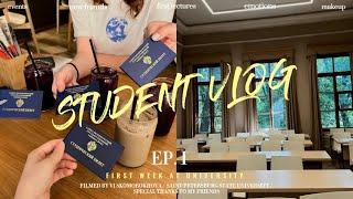 STUDENT VLOG ‍: первая учебная неделя в СПБГУ, эмоции, впечатления и ежедневный макияж.