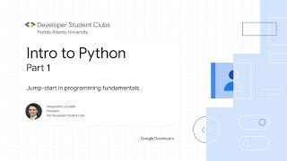 Intro to Python - Part 1