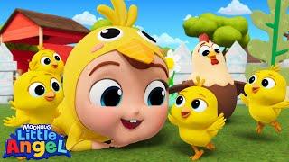 Baby John and the Little Chickadees! | Little Angel Kids Songs & Nursery Rhymes