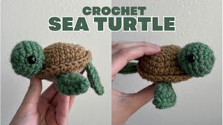 Crochet Sea Turtle Tutorial for Beginners, First Crochet Project Step by Step Tutorial