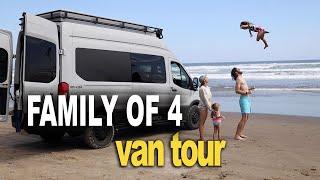 Our Adventure VAN TOUR | OPEN LAYOUT w/ 2 BEDS! Perfect for our family of 4