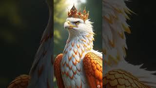 "Elang Fantasi Putih & Oranye | Keanggunan Sang Pemburu dari Dunia Imajinasi #birds #ai