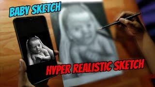 Drawing hyper realistic cute Baby ||Artist Sohom Dey