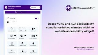 Boost WCAG and ADA accessibility compliance in two minutes with the website accessibility widget!