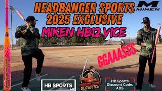 Hitting the Headbanger Sports Exclusive 2025 Miken HB12 Vice | USSSA Slowpitch Bat Review