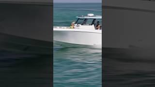 Ashton Buehler doing 85 on hIs Fountain boat at the Haulover Inlet!