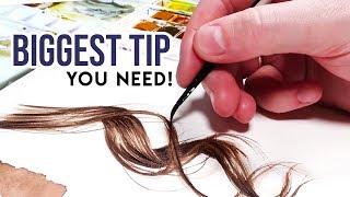 How to Paint Hair with Watercolor