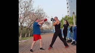 отработка в парах. a boxing drill. изучаем школу Исаева Н.П.