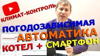 GSM ТЕРМОСТАТ ДЛЯ КОТЛА: ZONT H-1 (ZONT H-1V) // Как настроить погодозависимый КЛИМАТ КОНТРОЛЬ