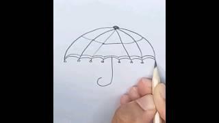 Easy UmbrellaDrawing!! Как Нарисовать Зонтик #shorts