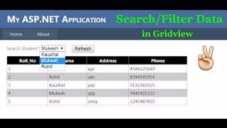 How to search/Filter data in gridview [Asp.Net]