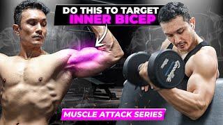 GROW INNER BICEPS Fast in 2025 |TOP 3 EXERCISES| Muscle Attack Series|