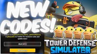  DUCK Tower Defense Simulator CODES FOR IN MAY 2023DUCK CRATE!ROBLOX Tower Defense Simulator