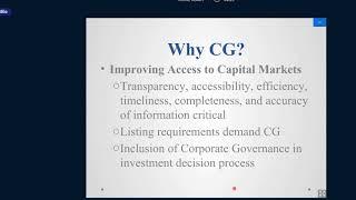 Corporate Governance Lecture 1 - 12 July 2021