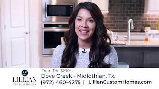 Lillian Custom Homes Dove Creek Community, Midlothian Texas