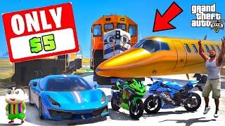 GTA 5 : Franklin Buying Everything For $5 in GTA 5 | Shinchan and Chop | Gta 5 Gameplay