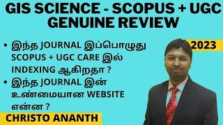 Christo Ananth - GIS Science - Die Zeitschrift fur Geoinformatik - gis.Science- Scopus Review -Tamil