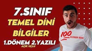 7. Sınıf Temel Dini Bilgiler 1.Dönem 2.Yazılı Soruları ve Çözümü Yeni #2025 (%99 Çıkabilir  )