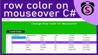 how to change datagridview row color on mouseover in c#, highlight datagridview row on mouseover