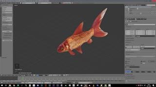 Blender2 79 Fish swim with new Surface Deform Modifier