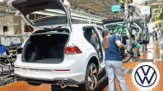 This is how the Golf 8 is made in Volkswagen factory Wolfsburg, Germany